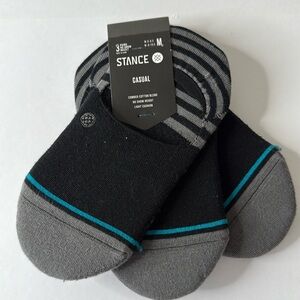 Stance 3-pk Sensible Two No Show Socks Black Medium